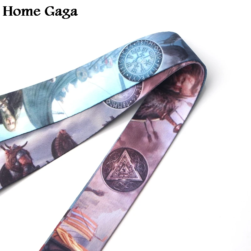 Homegaga Norse брелок Викинги ремешок тесьма лента шейный ремень ткань para id значок держатель телефона ожерелье аксессуары D1474