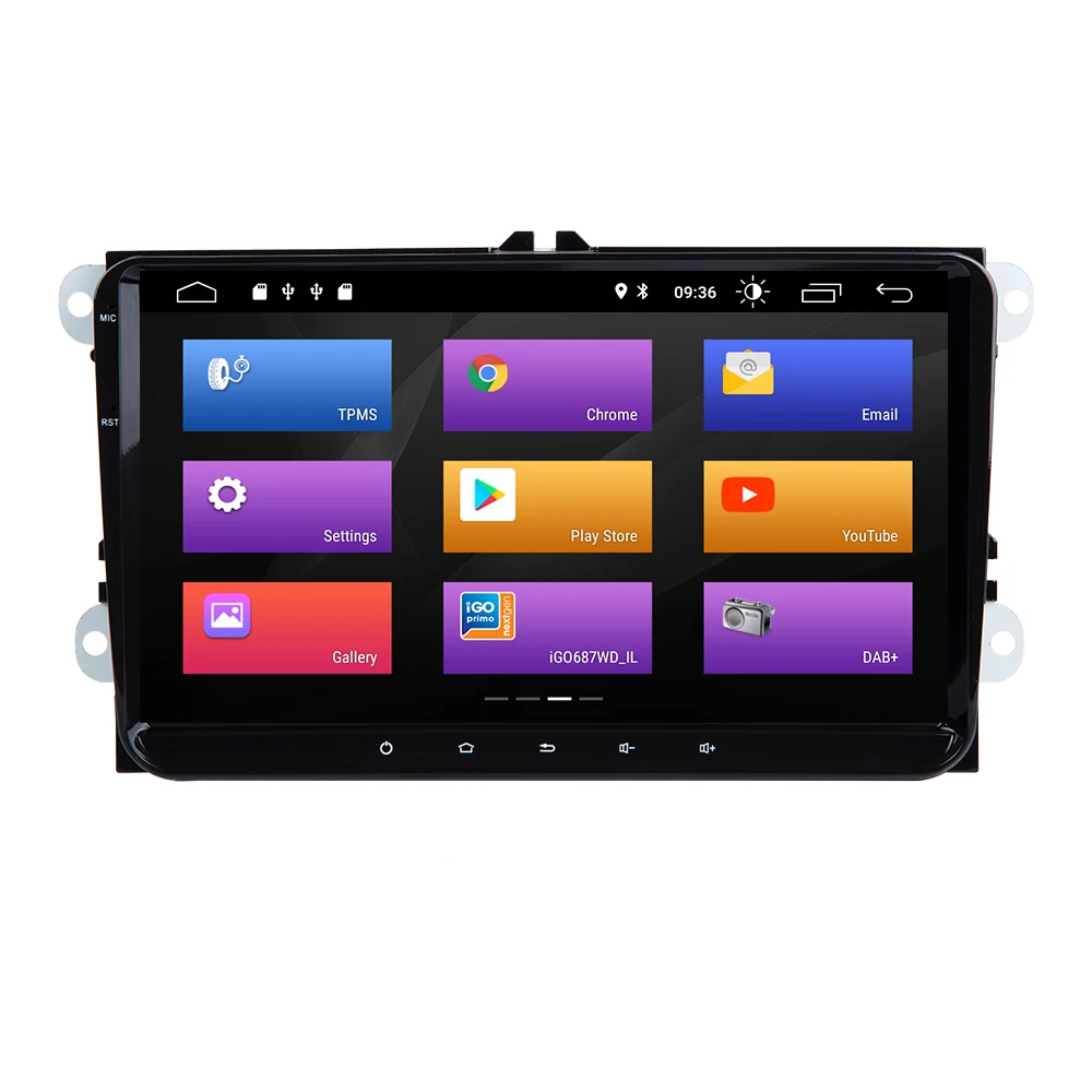 Josmlie Авторадио 2din Android 9,0 Автомобильный мультимедийный для VW Passat B6 CC Amarok Volkswagen Skoda Octavia 2 Superb Seat Leon Golf 5