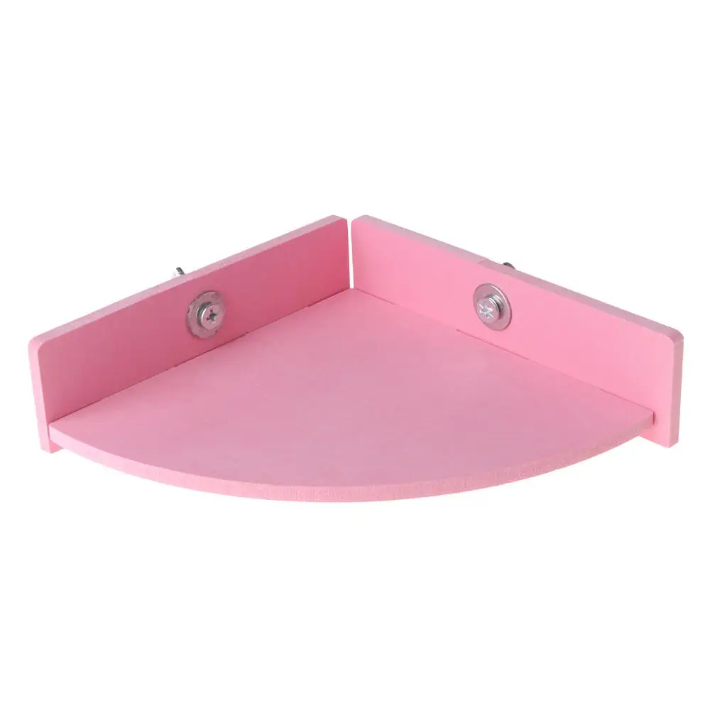 Pink Хомяк Вентилятор Форма Платформа окунь Pet попугай стенд стойки игрушки для крыс белок трамплин клетки аксессуары для маленьких животных C42 - Цвет: Pink