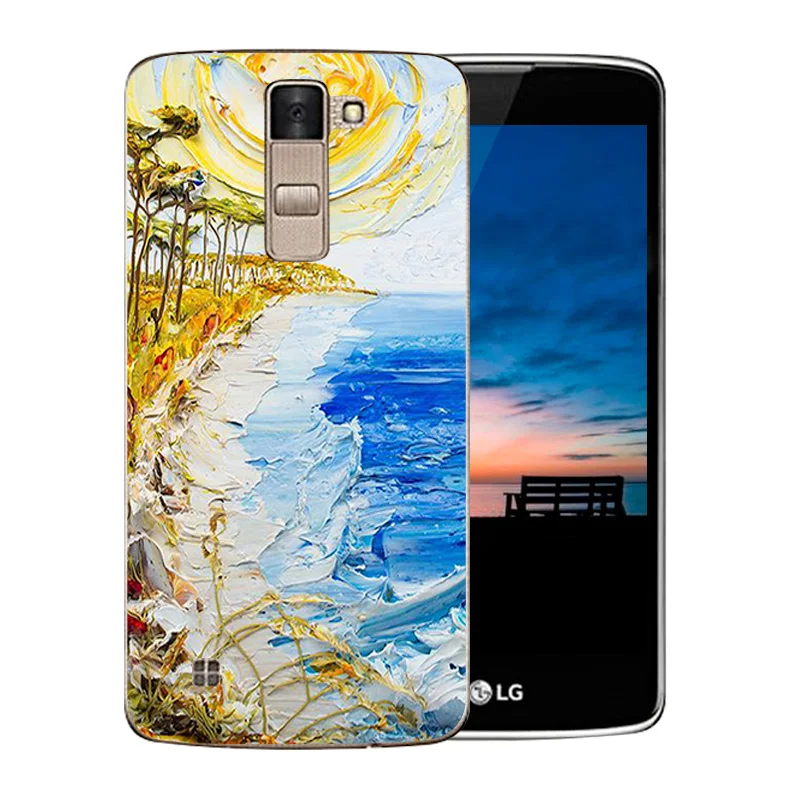Мягкий ТПУ чехол для телефона LG K8 Lte K350 K350E K350N 5 0 &quotK 8 Ван Гог шаблон Fundas |