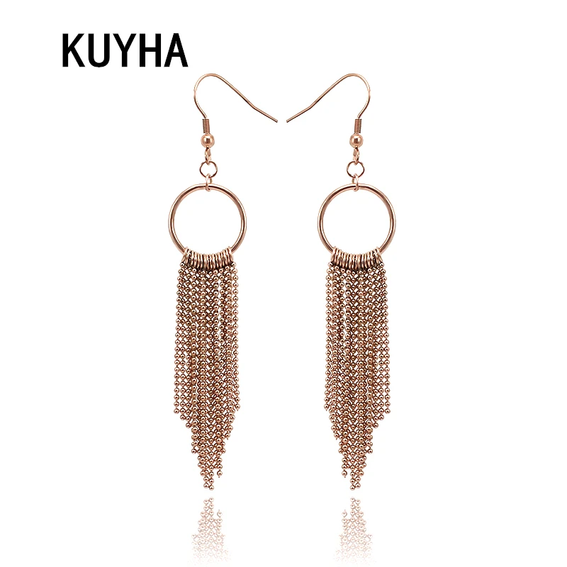 Новые длинные серьги с кисточками для девушек трендовые легкие модные ювелирные