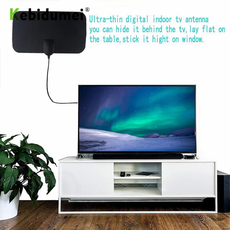 Kebidumei HD усилитель сигнала цифровая ТВ Антенна Крытый HD ТВ 4 к 50 км Диапазон 25дб для VHF UHF HD ТВ антенна ТВ приемник сигнала