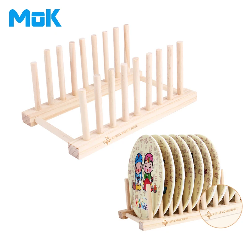 2 шт./лот многофункциональные съемные деревянные стеллажи для тарелок 8 подячеек