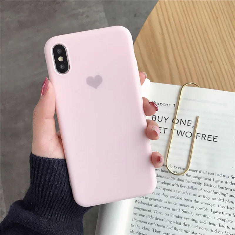 3 Чехол для телефона с сердечком для Iphone 6 6 S 7 8 Plus XS Max XR X мягкий силиконовый ультратонкий простой чехол - Цвет: 3