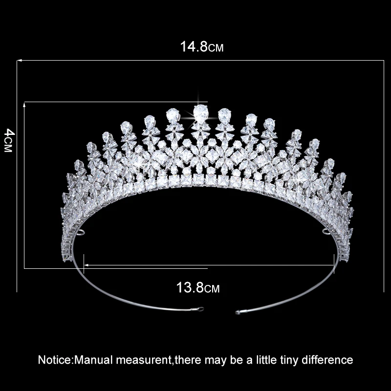

Princess Crown HADIYANA Hair Headpiece Accessories Jewelry Elegant Crown Wedding Party For Women Zircon BC4953 Corona Princesa
