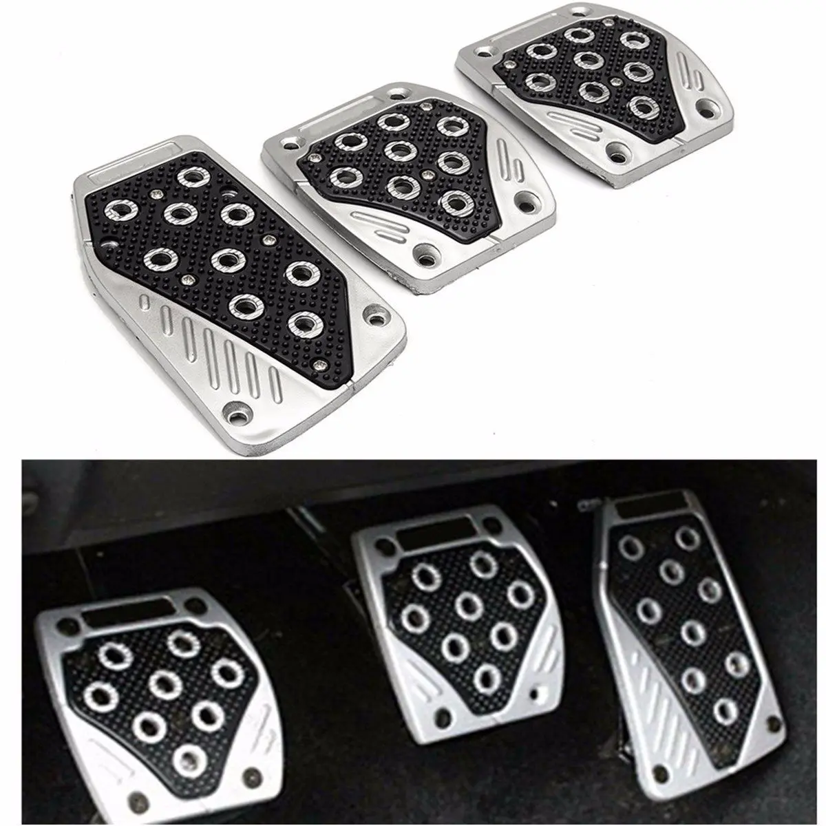 Универсальный комплект из 3 шт./компл. накладок на педали для автомобиля