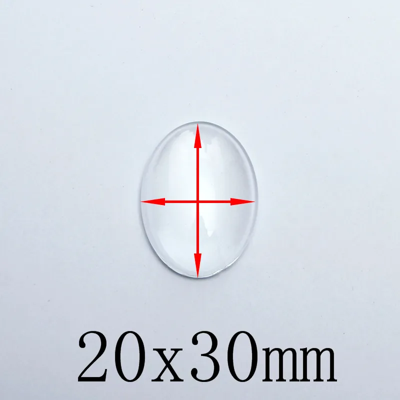 Oval 20x30mm BASEHOME 50 шт./лот Muilt размер с плоской задней частью прозрачное увеличительное стекло Кабошон Камея Крышка для DIY ювелирных изделий - Цвет: Oval 20x30mm