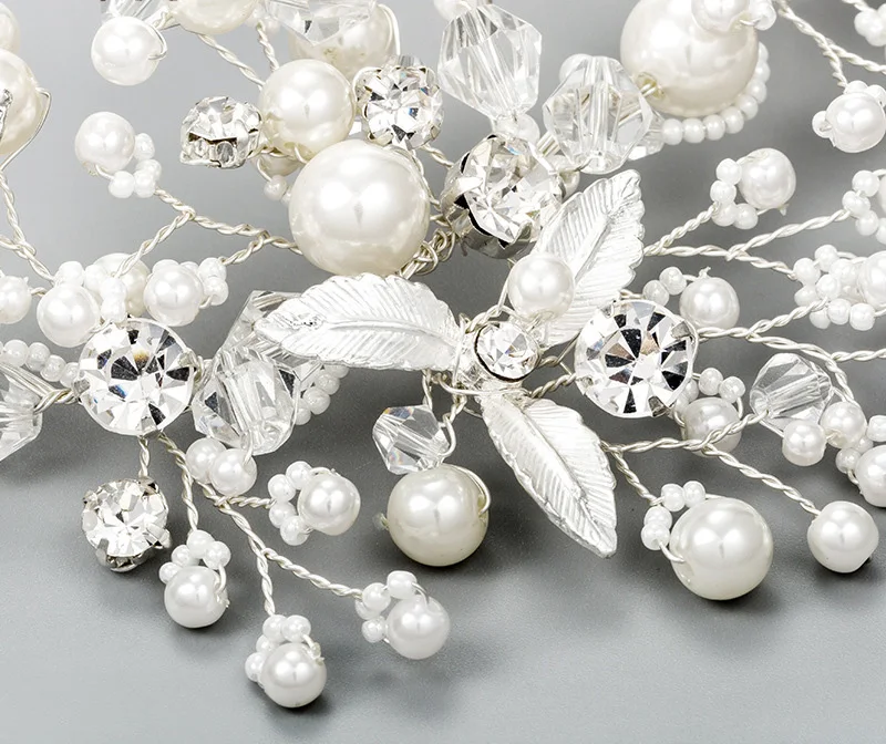 Женский обруч для волос johnafe серебряная тиара с жемчугом свадебный аксессуар