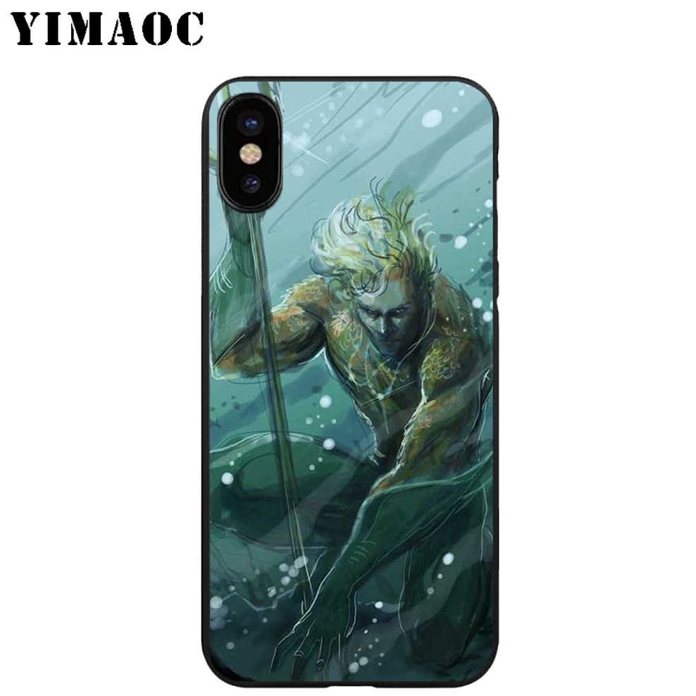 YIMAOC Aquaman Cool Sea Мягкий ТПУ Черный силиконовый чехол для iPhone X или 10 8 7 6 6S Plus 5 5S SE Xr Xs Max