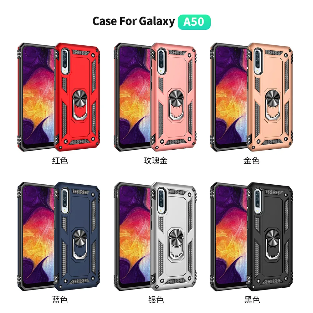 Metal Magnetic Ring Case For Samsung Galaxy A70 A50 A80 A90 A60 A40 A30 A20 A10 A40S A20E A10E Shield Shockproof Cover | Мобильные