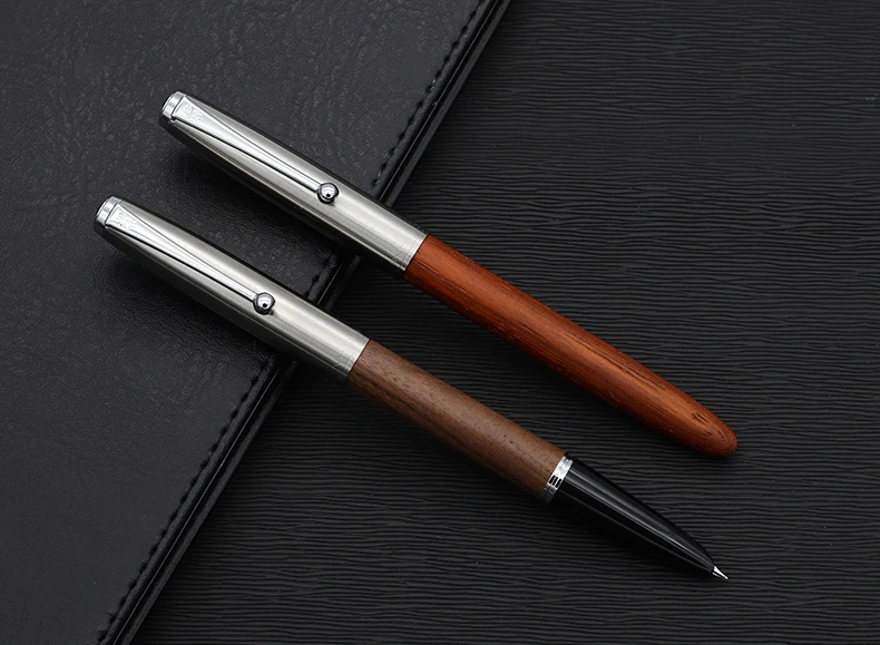 Перьевая ручка Jinhao 0,38 мм с капюшоном Перо дерево металл практика письма Подарочные ручки для студент, школа, офис принадлежности 1 шт./лот