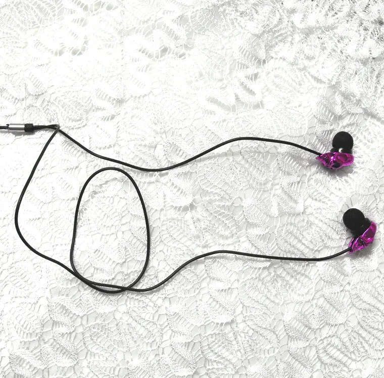 Красивые Наушники вкладыши с металлическим черепом на Хэллоуин стерео наушники