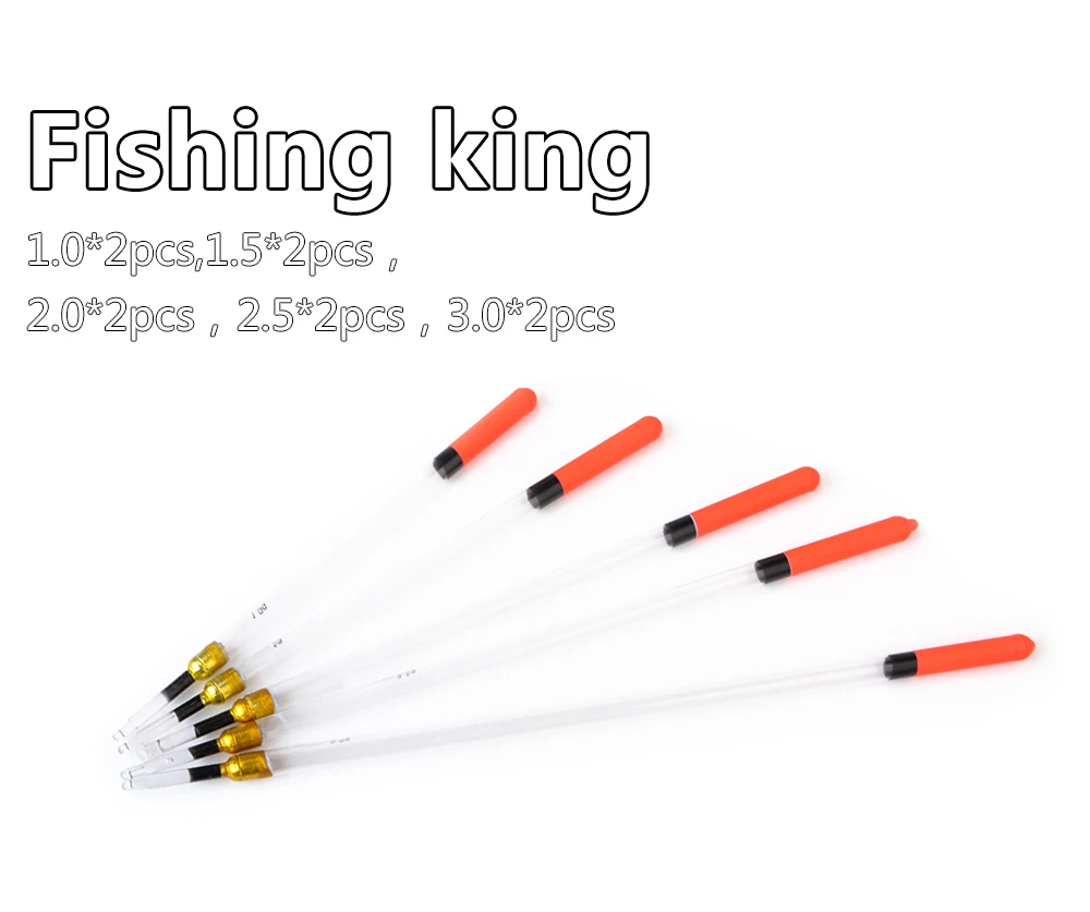 Рыбы Король 10 шт./упак. рыболовный поплавок 1,0g/1,5g/2,0g/2,5g/3,0g в вертикальном положении буй Медь Жесткий Хвост Пластик поплавок, рыболовные снасти