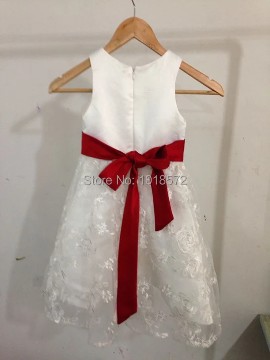 

Real Flower Girl Dresses with Sashes Princess Wedding Party Pageant Communion Dress for Little Girls Kids/Children Dress
