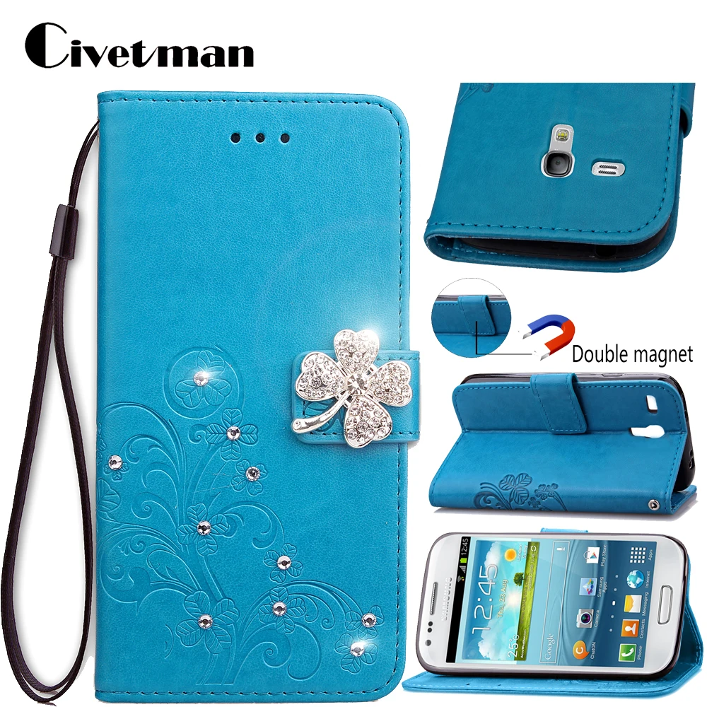 Чехол для Samsung Galaxy S3 Mini i8190 флип чехол из искусственной кожи и ТПУ с рисунком