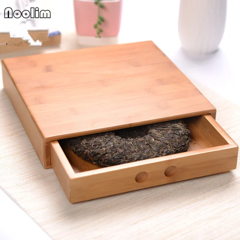 Чайная коробка из натурального бамбука Puer домашний набор ручной работы в стиле