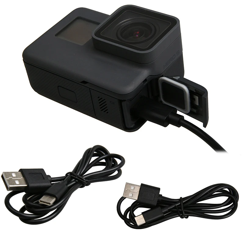 Gopro Hero 5, 6, 7, аксессуары, черная камера, зарядка, Usb кабель, линия передачи данных, синхронизация для Gopro Hero5, 6, 7, 8, спортивная экшн-камера