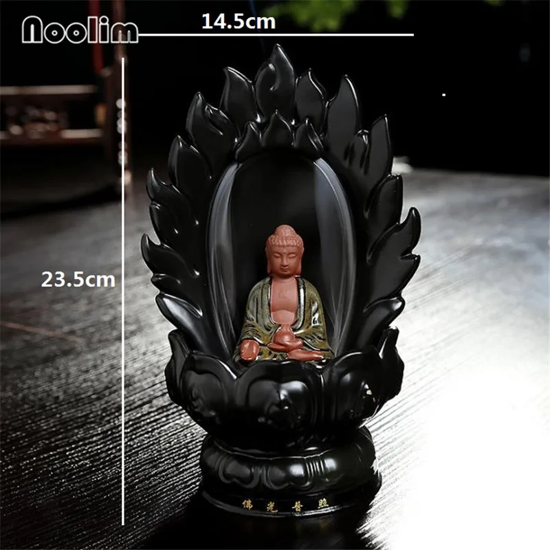 Будда ручной керамический обратный поток благовония горелка домашний декор