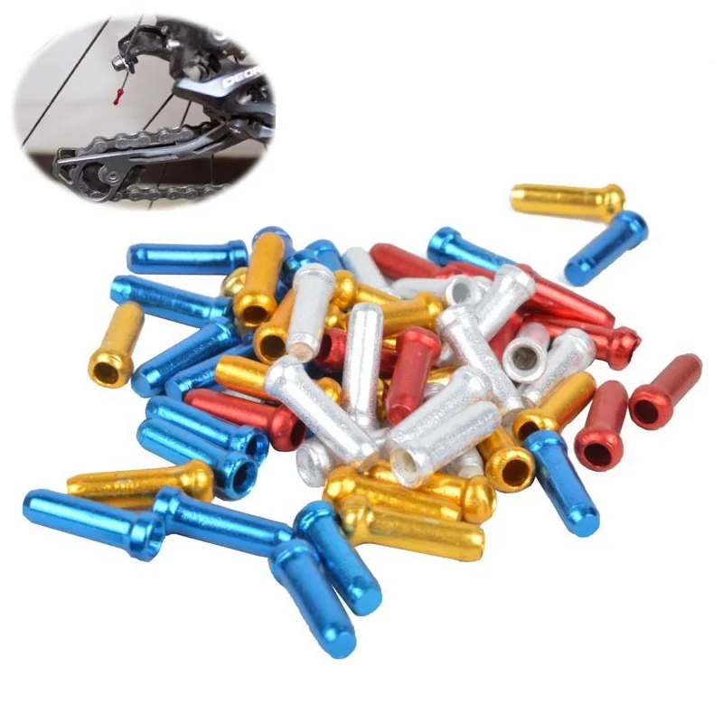 100 шт. велосипед тормозной кабель для переключения с торцевыми крышками Алюминий