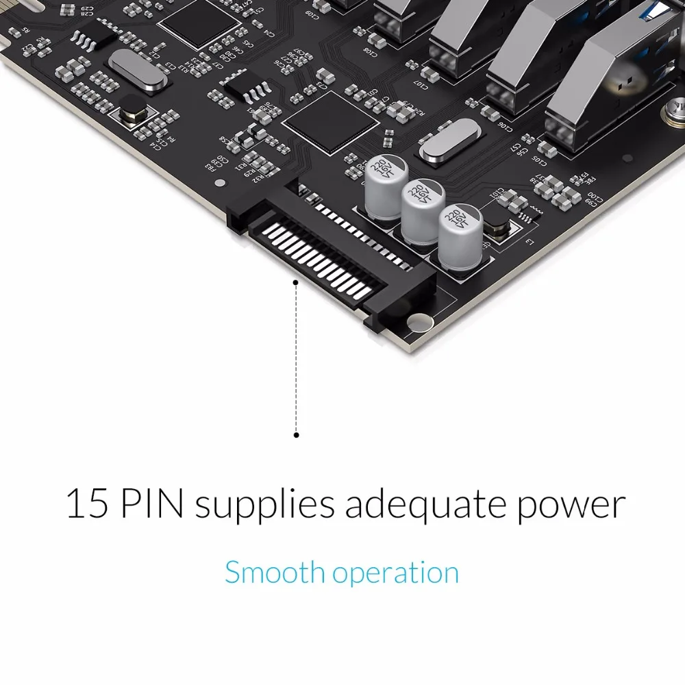 USB 3 0 7 портов PCI E экспресс карта Sata до 15 Pin высокоскоростной расширитель адаптер