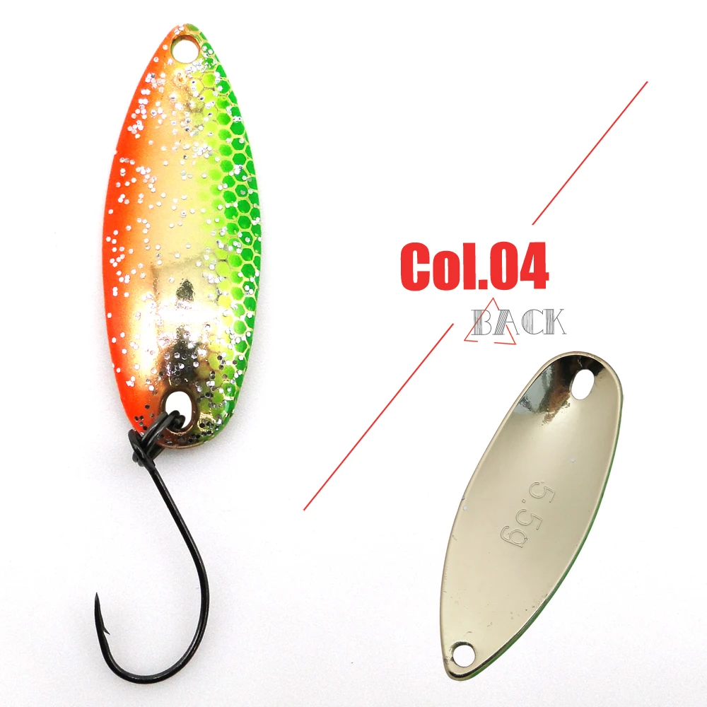 Tomic 1pc 2g 3,5g 5g lake area trout spoons casting micro metal fishing lures artificial bait ultralight