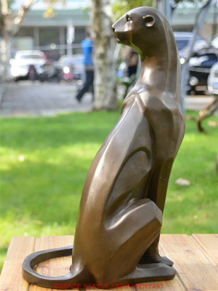 Бронзовая статуя леопарда в стиле арт-деко | Дом и сад