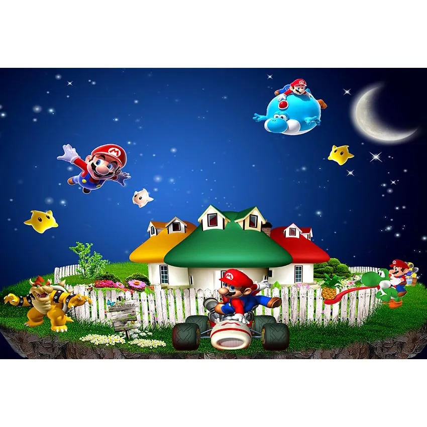 Кофе MEHOFOTO Виниловый фон для фотосъемки детей на день рождения мальчиков Super Marie Bros уровень игры дети фоны фото Pro - Цвет: Кофе