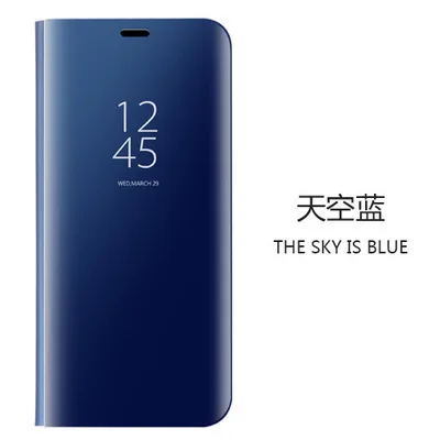 Умный флип-чехол для Xiao mi Red mi 6 6a Note 5 Чехол mi rror Full Cover Xiaomi mi 8 lite Red mi 6a 6 4x5 plus mi a1 a2 lite чехол - Цвет: Небесно-голубой