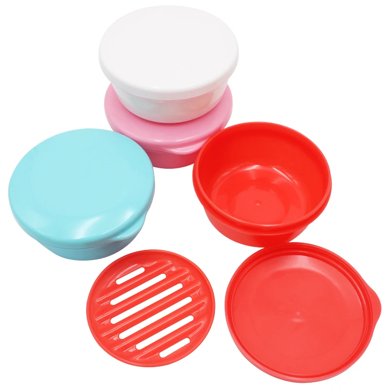 

Mini Round Shape Drain Filter Soap Box Travel Home Toilet Soap Dish Holder Container Soap Storage Box For Bathroom Shower Tool