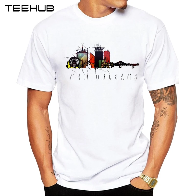 Новое поступление 2019 крутая Мужская модная футболка TEEHUB в Новом Орлеане Луизиана