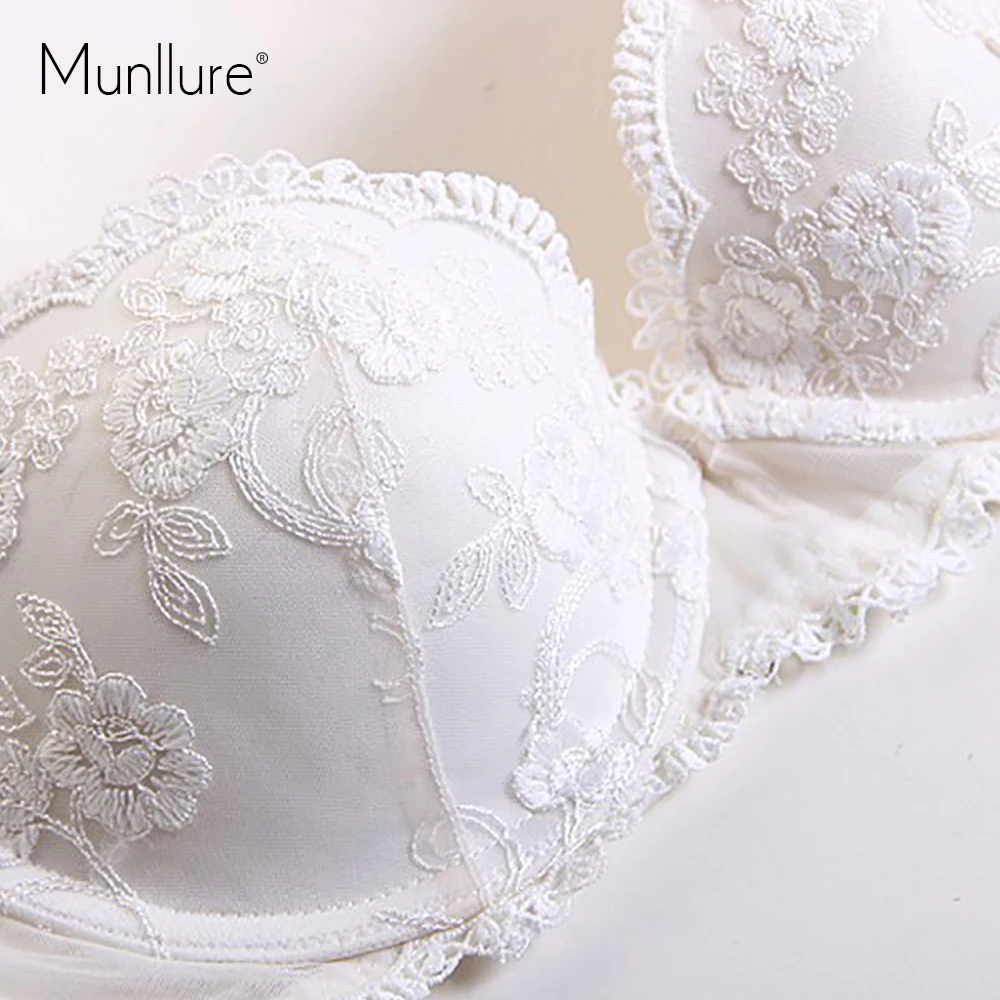 Munllure новый сексуальный комплект нижнего белья с вышивкой бюстгальтер чашкой