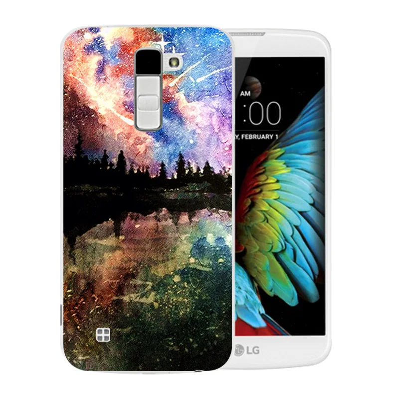 For LG K10 LTE K420N K430 K430ds F670 Soft TPU Back Cover Starry Sky Pattern for K410 Matte Full Protect Phone Case |