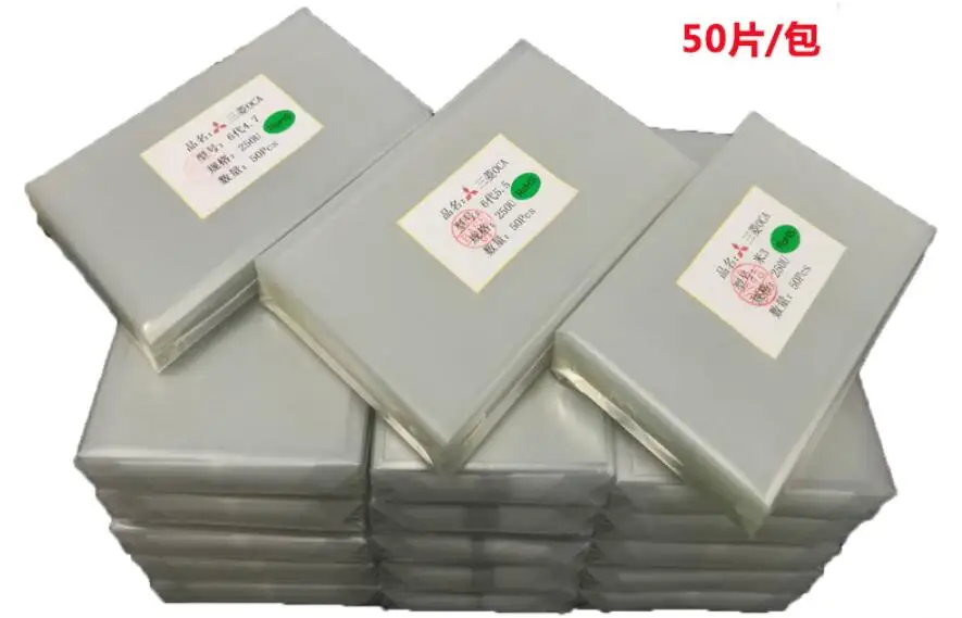 50 шт./лот oca для mitsubishi для samsung s9 S8 плюс S7 S6 край S5 S4 S3 Note 5 4 J7 оса оптический прозрачная самоклеящаяся пленка Стикеры