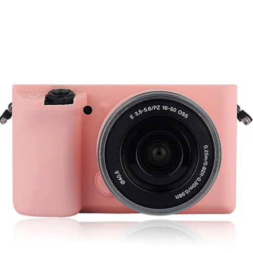 Мягкий силиконовый чехол для камеры чехол для Sony a6000 ILCE-6000L - Цвет: Pink