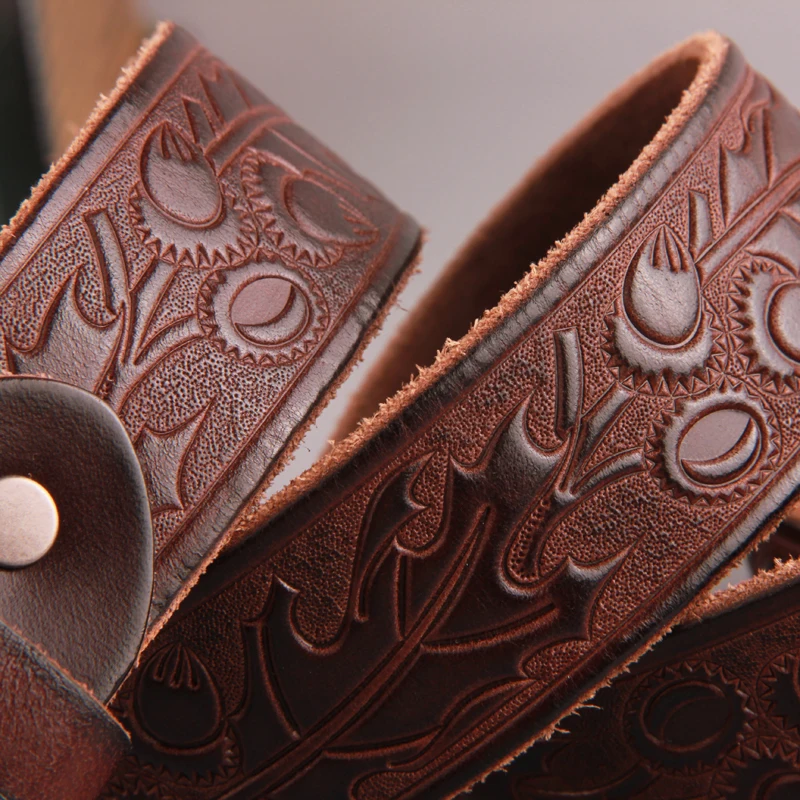 Ремень мужской из воловьей кожи роскошный винтажный ковбойский пояс в Западном