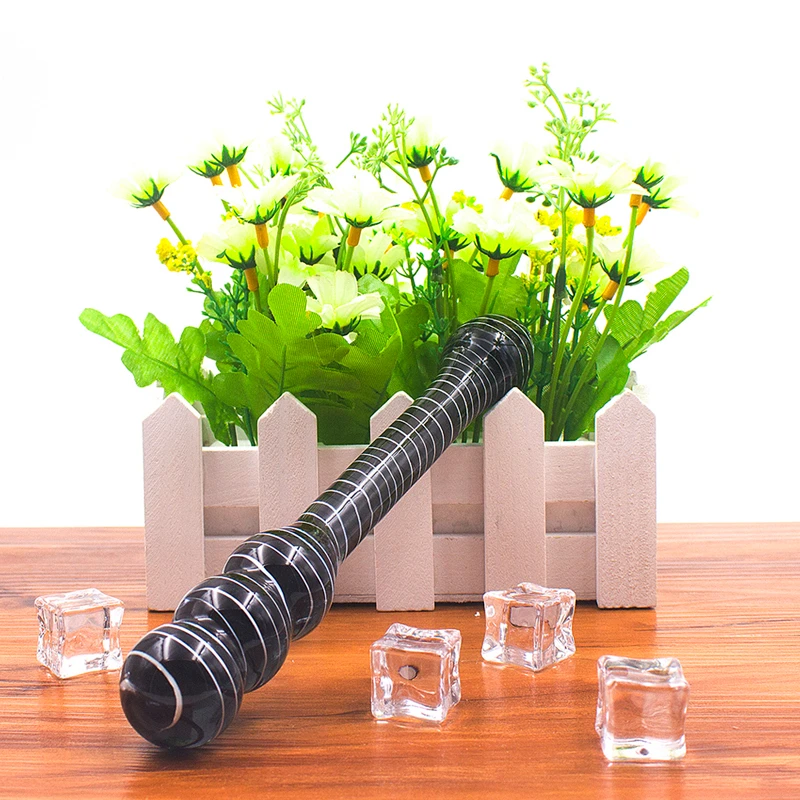 Стеклянный фаллоимитатор с двойной головкой секс-игрушки для женщин Анальный