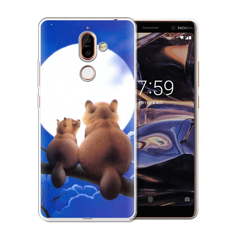 Для Nokia 1 3 5 8 6 2 7 Plus 9 X6 2018 X7 X3 чехол для телефона Мягкий Силиконовый ТПУ мультяшный