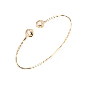 European and American fashion new fashionable pure copper geometric crystal pearl bracelet | Украшения и аксессуары