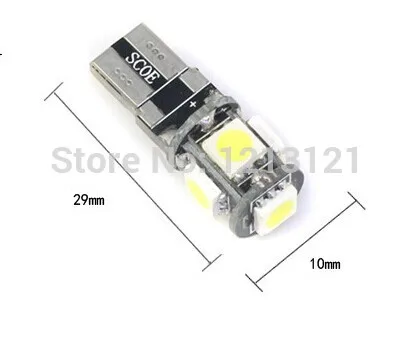 SCOE T10 W5W DC12V 5SMD 5050LED автомобильный стильный светильник лампа источник света