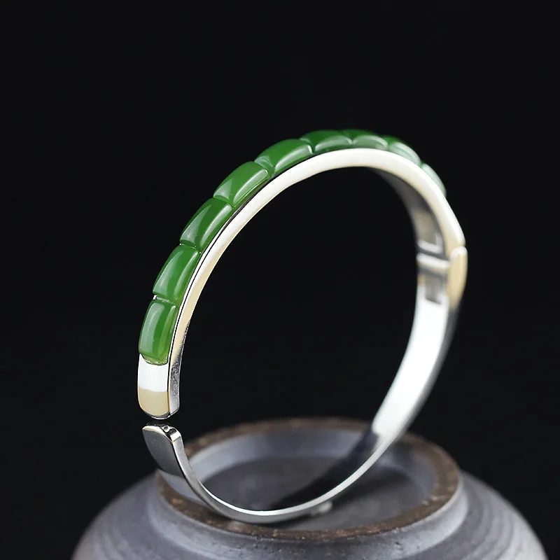 2018 Limited Promotion Women Bangle Ms S925 Pure Jewelry Fashion Boutique Personality Natural Hetian Bracelet With Certificate | Украшения