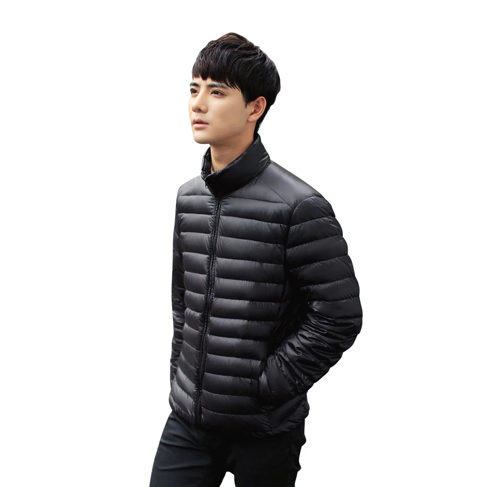 Новинка осенне зимнее Мужское пальто на утином пуху ульсветильник Кая Тонкая