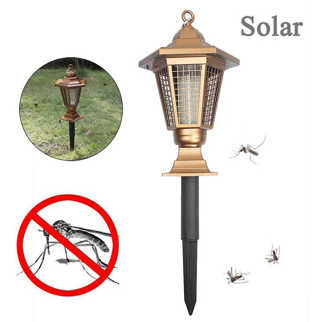 Солнечный светодиодный инсектицидная лампа Электронный Fly Жук ловушка для