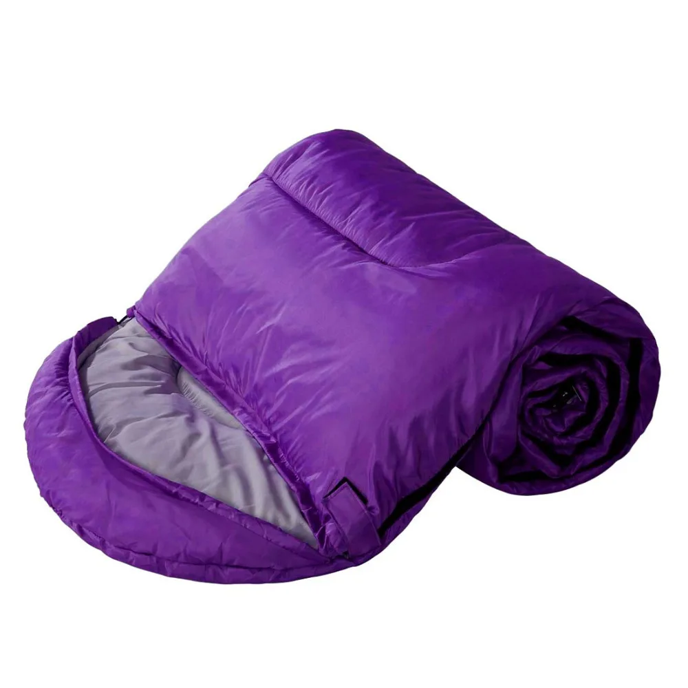 Спальный мешок для выживания 5 градусов до 20 Фаренгейт для 3 сезонов, типа конверт и мумия, двойной легкий портативный для походов на открытом воздухе.