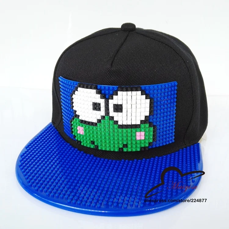 Модные Мультяшные лягушки дизайн DIY Кирпич Snapback шапки для мужчин летние мозаики крутая шляпа для женщин съемные шапки - Цвет: 8
