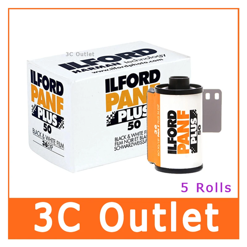 Ilford Panf Plus 50 ISO 35 мм черно белая пленка 135 36 Exp|Фотоплёнка| |