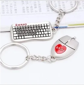 Бесплатная доставка! 1 партия = 30 пар! Креативная клавиатура и мышь из металла пара