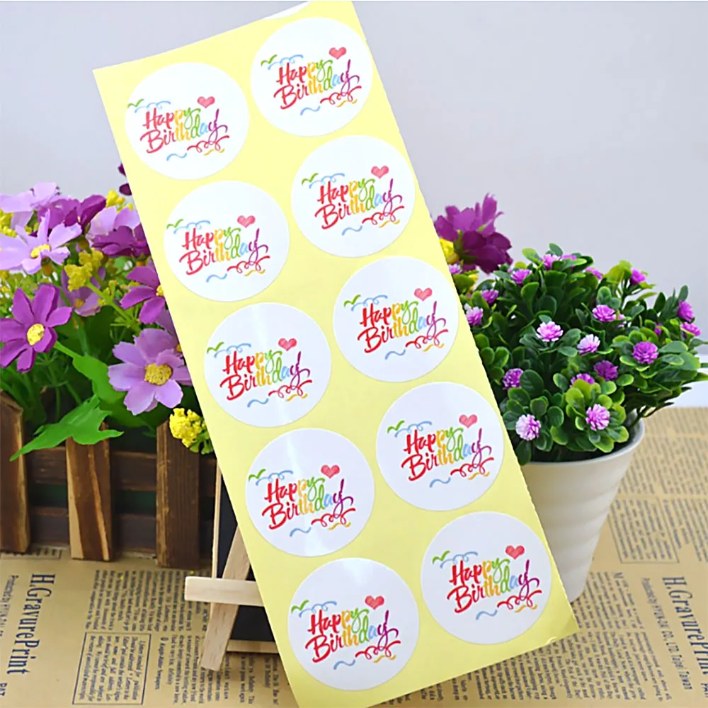 Яркие ярлыки для еды на день рождения 100 шт. | Дом и сад