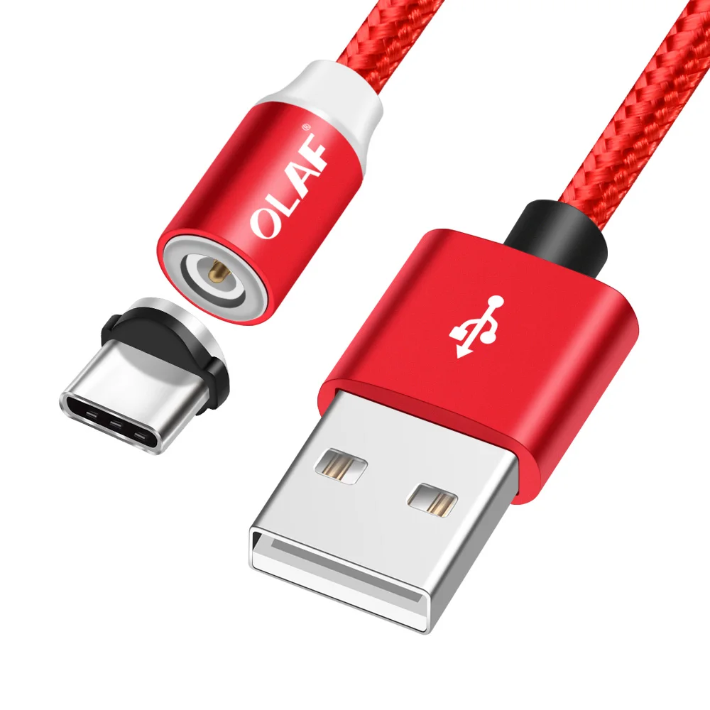 Магнитный кабель Олаф usb type C для samsung S9 S8 Plus для Xiaomi mi8 usb type C для huawei p20 lite/pro USB C шнур зарядного устройства
