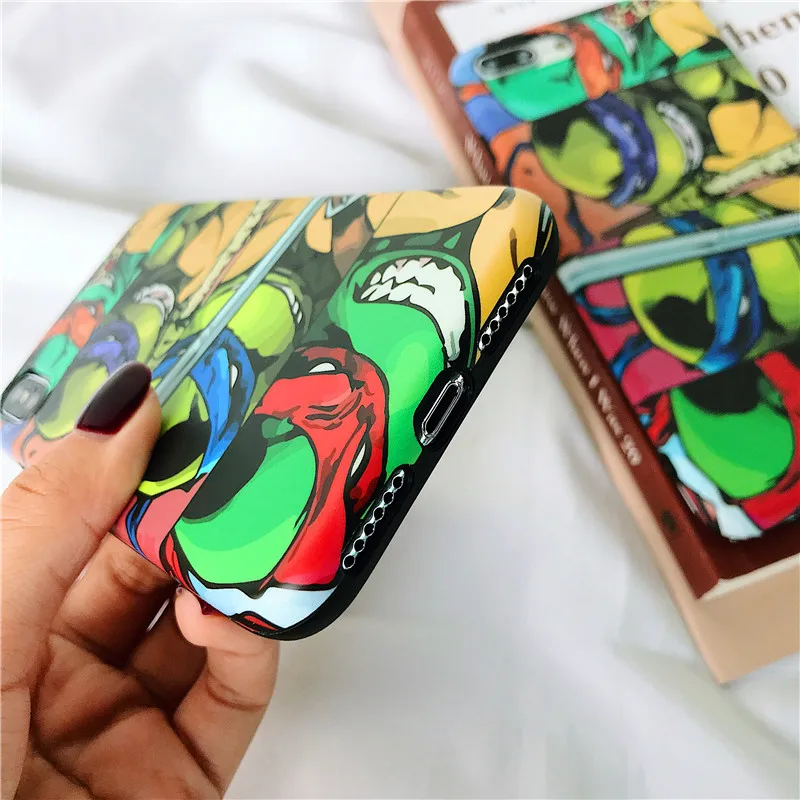 Подростковые мутанты Черепашки Ниндзя мягкая IMD крышка чехол для iPhone X XS Max XR 6 s 7 8