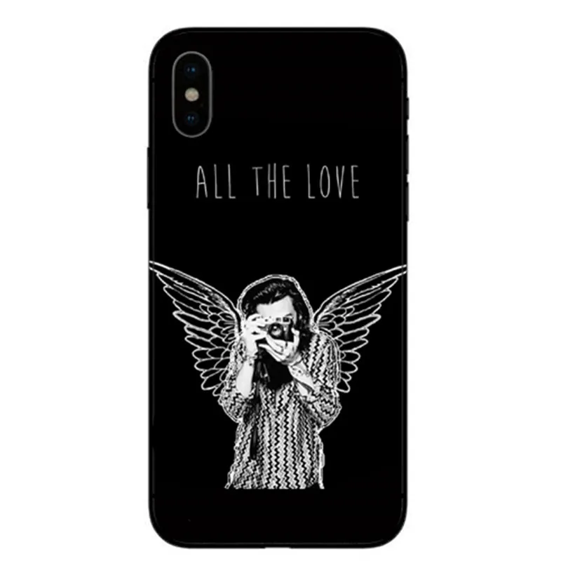 TPU Чехлы для телефонов Tatuagens do One Direction Harry Styles para Coque для iphone 5, 6, 7, 8 Plus, X, мягкий чехол из ТПУ, прозрачный чехол - Цвет: TPU